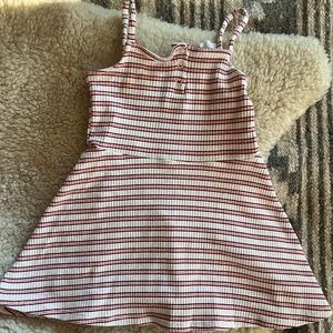 Striped Red and White Kids Dress